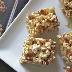 Salted Caramel Popcorn Bars