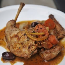 Braised Rabbit w/ Olives & Lemon