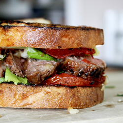 Roasted Garlic Steak Sandwich