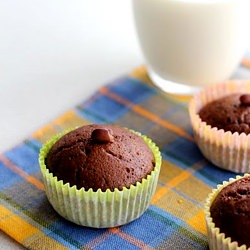 Steamed Chocolate and Azuki Cupcake