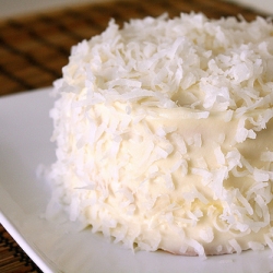 Fluffy Coconut Cake w/Lime Filling