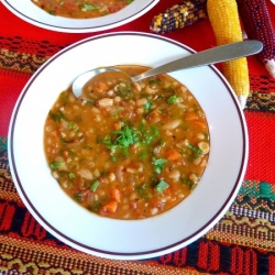 Tomato-Barley-White Bean Soup