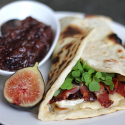 Bacon and Brie Piadina