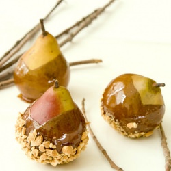 Caramel Dipped Seckel Pears