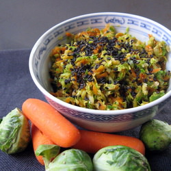 Brussel Sprout and Carrot Slaw