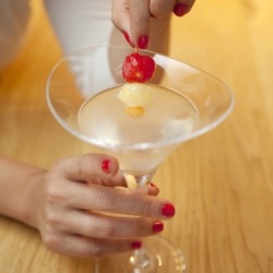 Clear Tomato Consomme Martini