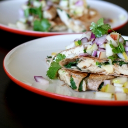 Quesadillas with Pear Salsa