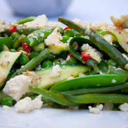 Warm Spring Veg Salad with Feta