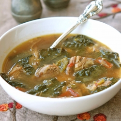 Spicy Pork Soup with Kale