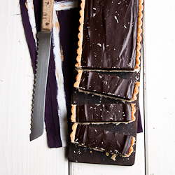 Lavender Honey Dark Chocolate Tart