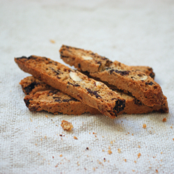 Dark Chocolate and Almond Biscotti