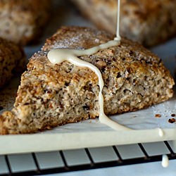 Glazed Maple-Pecan Oatmeal Scones