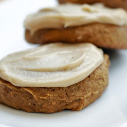 Pumpkin Cookies w/ Caramel Frosting