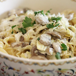 Artichoke and Mushroom Pasta