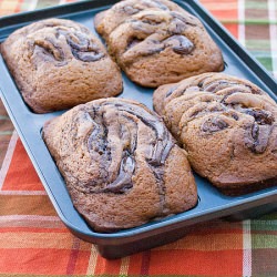 Pumpkin Nutella Swirl Bread