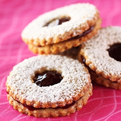 Linzer Cookies with Raspberry Jam