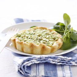 Wasabi Pea and Salmon Tartelette