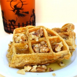 Sweet Potato Walnut Waffles