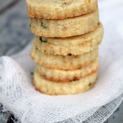 Lemon Basil Flower Shortbread