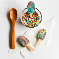 Rainbow Popsicle Fudge