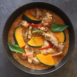 Panang Curry with Pork and Kabocha