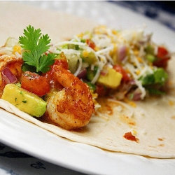 Chipotle Shrimp Tacos Avocado Salsa