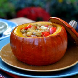 Fall Stew Baked in a Whole Pumpkin