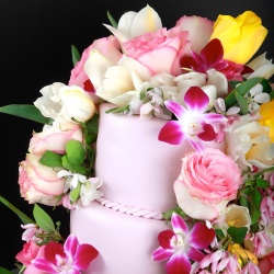 Organic Flower Wedding Cake