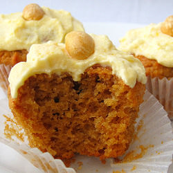 PB Cupcakes w/ Pumpkin Frosting