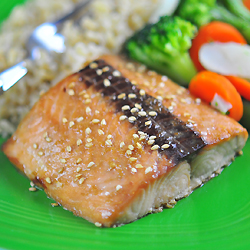 Tamari and Mirin-Glazed Salmon