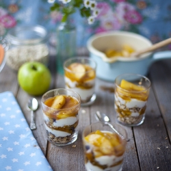 Caramel Apple Granola Pots