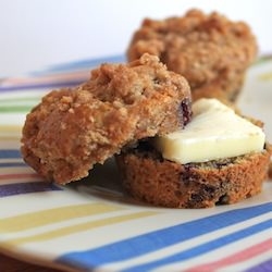 Blueberry Muffins w/ Streusel Top