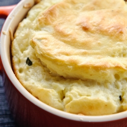 Goat Cheese and Herb Souffle