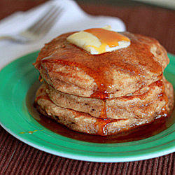 Applesauce Pancakes & Cider Syrup