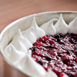 Wild Berries Surrounded by the Meringue