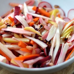 Winter Salad with Pickled Garlic