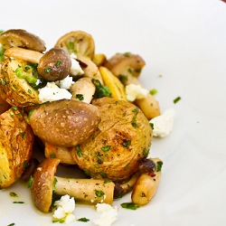 Roasted Potato and Mushroom Salad