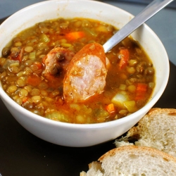 Lentil Sausage Soup