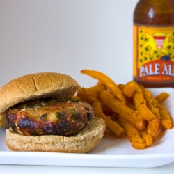 Feta Stuffed Turkey Burgers