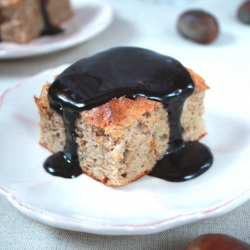 Fluffy Chestnut Bars w Chocolate Glaze