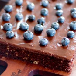 Chocolate Blueberry Slab Cake