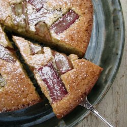 Rhubarb, Lemon & Almond Cake