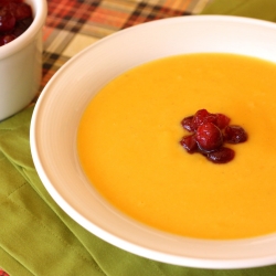 Squash Soup w/ Cranberry Relish