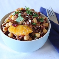 Red Rice and Chickpea Salad