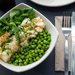 Potatoes, Mayo Eggs and Peas Salad