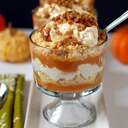 Whiskey Pumpkin Shortbread Parfait