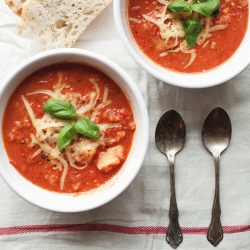 Roasted Tomato Peasant Soup