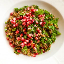 Rye, Kale & Pomegranate Salad