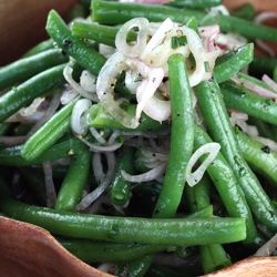 Green Beans with Pickled Shallots