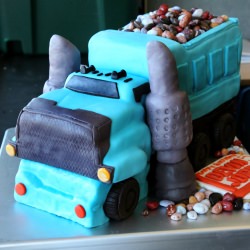 Toy Truck Birthday Cake